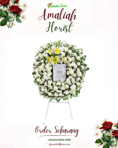 Krans Bunga Duka Cita di Tuan Kentang